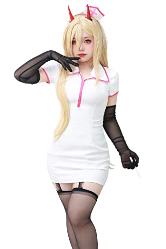 DAZCOS US Size Chainsaw Man Power Cosplay Costume Nurse Uniform ...