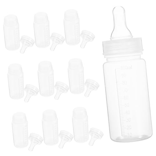 TENDYCOCO 10個 使い捨て哺乳瓶 用 透明授乳ボトル 計量目盛り付き 新生児 乳児用 携帯便利 衛生的な授乳補助用品 バー