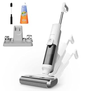 Proscenic F10 Ultra+ Aspirateur Laveur sans Fil,60 Mins Aspirateur Balai sans Fil Sec et Humide,Léger Aspirateur Eau et Poussière,Laveur de Sol,Autonettoyant,1.3L,Nettoyage des Angles,Bords,Sols Durs