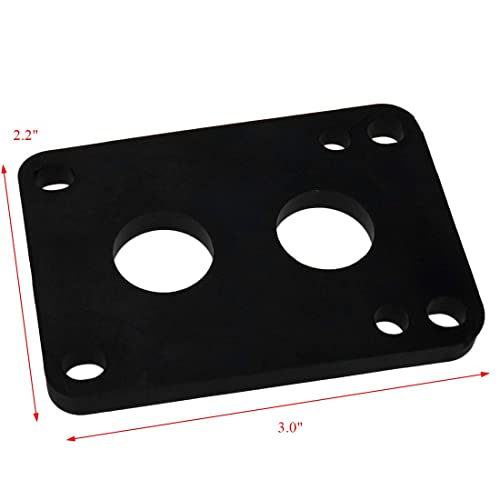 Coshar 10Pcs Skateboard Riser Pads Longboard Shock Pads, Black - 6Mm (1/4") #TOP1