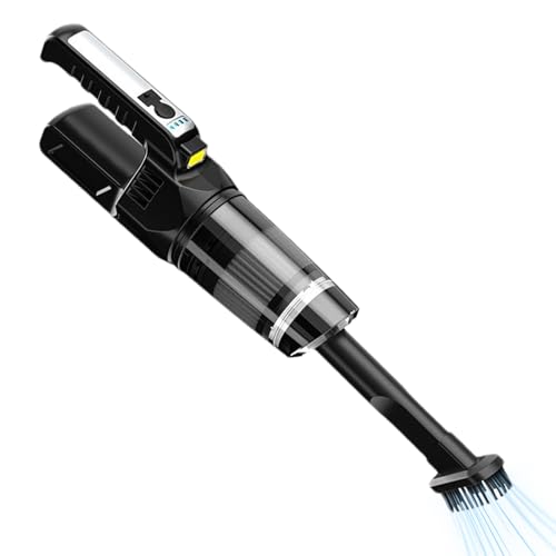 Aspiradora Coche Portátil Inalámbrica - Aspiradora De Mano Inalámbrica Para Coche | Soplador Y Bomba De Aire Con Iluminación LED - Aspiradores Pequeños De Succión Potente De Larga Duración Compactos