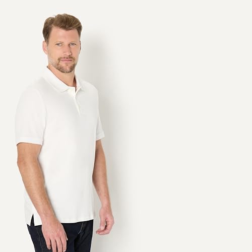 Amazon Essentials Men's Regular Fit Interlock Polo Shirt, White, Large - image 2