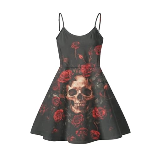 Image of Cozeyat Women Girls Summer Sleeveless Dress Casual Swing Beach Cover Up Knee Length Dresses,Large Size XS-4XL