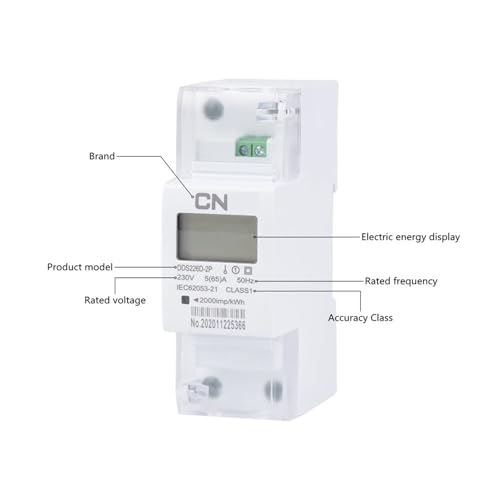 Compteur d'énergie monophasé Din-rail LCD pour suivre la consommation de la maison - 2