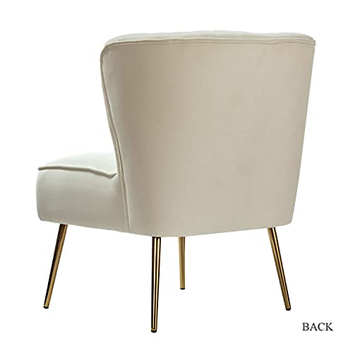 Sillón Plegable Moderno Suede Ivoire miniatura 5