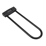 AOWINHIT Zahlen-Bügelschloss, Hochwertiges Anti-Diebstahl-Vorhängeschloss für Fahrrad-Elektroroller, Rücksetzbares Schloss mit Langem Bügel für Motorräder, Schwarz 13,62', Anwendbar für Fahrräder