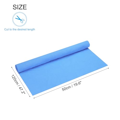 Image of MECCANIXITY 47 inch Elastic Cuffs Ribbed Trims Cotton Fabric Knit Rib Stretch Tape Cuff Sleeve Waistband for Sewing, 20 inch Wide Light Blue