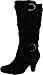 Maggie-38 Women Knee High Kitty Heels Wide Shaft Boots