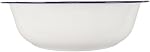 Large Mixing Bowl Enamel Basin 32cm Face Washing Sourdough Enamel Bowl White Vintage, 12.59 * 12.59 * 3.85inch