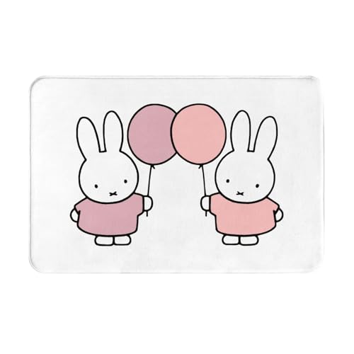 ラグマット ミッフィー カーペット 足元マット 玄関マット 絨毯 フロアマット 足拭きマット 防ダニ 速乾 洗える 滑り止め付 60*40cm 屋外 室内