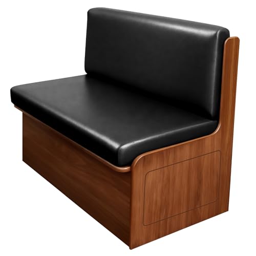 Image of SearchI PU Leather RV Dinette Cushion Covers, Stretch Camper Cushion Slipcovers for Travel Trailer Couch RV Booth Seat, Replacement Camper Sofa Chair Protector(1 Backrest Cover & 1 Bench Cover, Black)