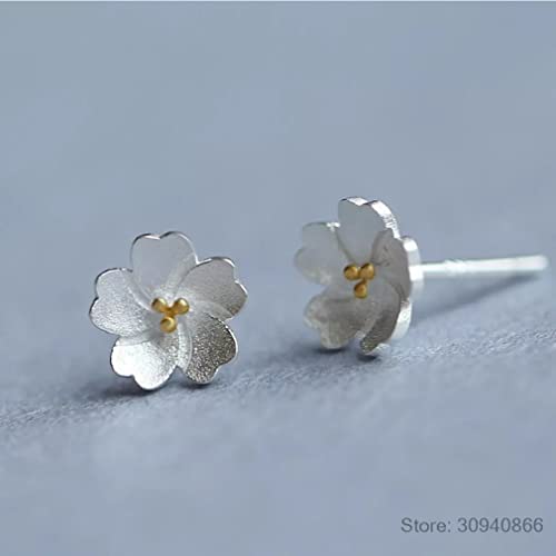 Parure mariage argent avec collier fleur de cerisier haut de gamme - 3