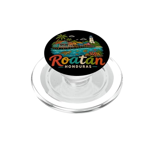 PopGrip para MagSafe de Roatán Honduras Regalo de Recuerdo de Viaje Dibujado a Mano