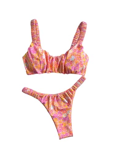 Maillot de bain deux pièces floral pour vos après-midis détente à la plage