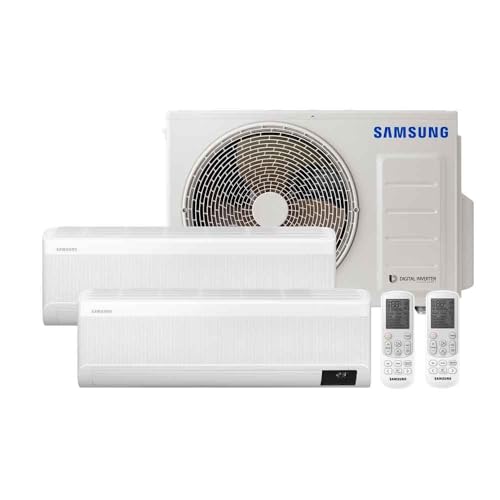 Ar Condicionado Multi Split Inverter Samsung Hi Wall Wind Free 2x9000 BTU/h Quente e Frio AJ050AXJ2KH/AZ – 220 Volts