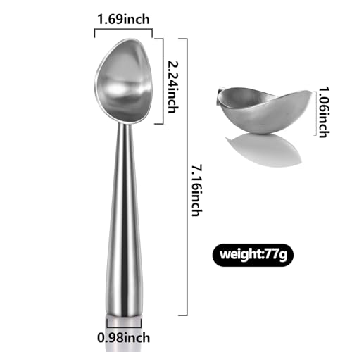 SustaiNthrive Ice Cream Scoop - Premium 304 Stainless Steel Ice Scooper, Non-Stick, Dishwasher Safe, Heavy Duty for Ice Cream, Cookie Dough & Melon Balls - image 9