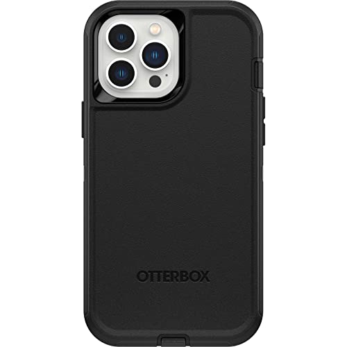 OtterBox iPhone 13 Pro Max & 12 Pro Max Defender Series Case-Single Unit Ships in Polybag, Ideal for Business Customers - BLACK, rugged & durable, with port protection, includes holster clip kickstand - image 3