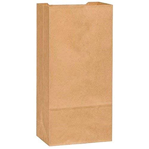 Duro 12 lb Heavyduty Shorty Lion Flat Bottom Paper Husky Bag Kraft | 400/Pack