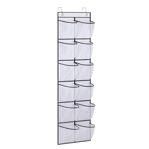Over the Door Organizador para zapatos, 12 bolsillos grandes, almacenamiento de zapatos colgante, puerta colgante, organizador multifuncional con 2 ganchos para dormitorio, salón, baño (Tamaño: 145 cm Over the Door Organizador para zapatos, 12 bolsillos grandes, almacenamiento de zapatos colgante, puerta colgante, organizador multifuncional con 2 ganchos para dormitorio, salón, baño (Tamaño: 145 cm