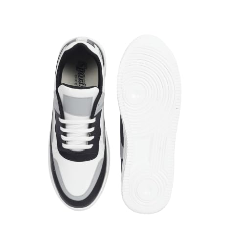 Image of Casual Low-Top Streetwear Sneakers with Embossed Sole Detail