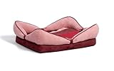 MidWest Quiet Time 36-By-24-Inch Bowtie Designer Pet Bed, Pink