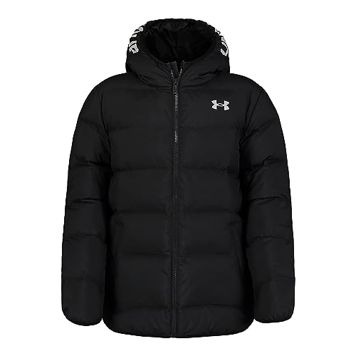 Image of Under Armour Boys' Pronto Hooded Puffer Jacket, Lightweight & Water Repellent