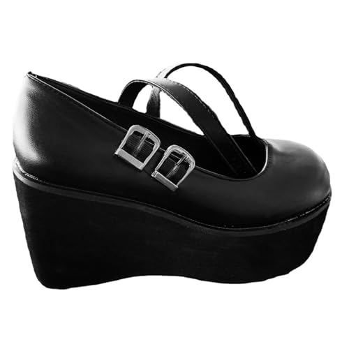 Chaussures Mary Jane femme à talon compensé et plateforme gothique - 6