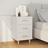 Amplio espacio de almacenamiento: Equipada con 3 cajones, esta mesita de noche ofrece un práctico espacio de almacenamiento para guardar bien organizados y al alcance de la mano revistas, libros, mandos a distancia y otros objetos pequeños.