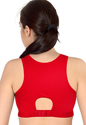 Image of Selfcare Women Cotton Blend Full Coverage Non Padded Sports Bra