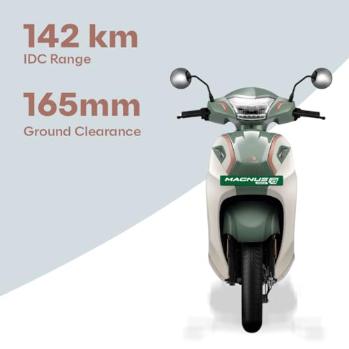 Image of Ampere Magnus G Max Electric Scooter by Greaves | 142 km IDC Range | Safe LFP Battery with 5-Year / 75,000 km Warranty | Ex-Showroom (MATCHA GREEN, Magnus G Max)