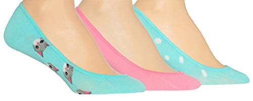 Hot Sox Women's 3-Pk. Assorted Cat Liner Socks