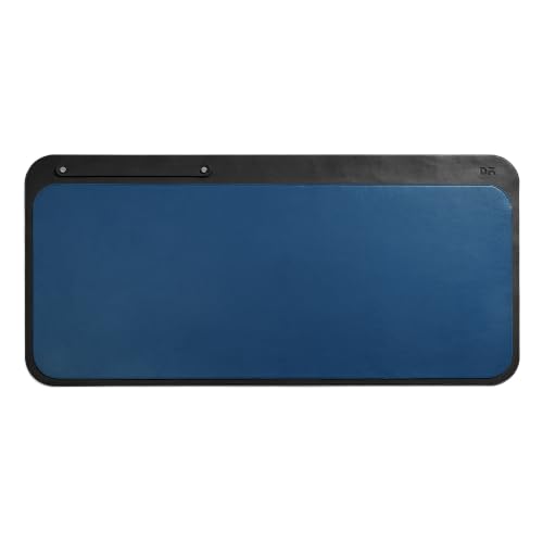 Image of DailyObjects Dart Large Premium Vegan Leather Desktop /Laptop Desk Mat for Work from Home /Office /Gaming | Cable Organiser & Hideway Storage | Extended Mousepad & Water-Resistant - Black - Model - R1