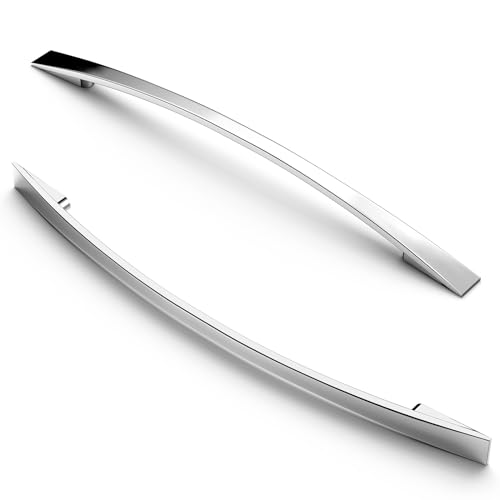 FURNIWARE Pack of 10 Handles 192 mm Hole Spacing Cabinet Handles Kitchen and Furniture Handles, Chrome, 192mm