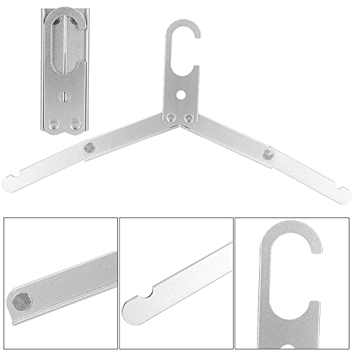 Reise Aufhänger Tragbare Faltende Aluminiumlegierungs Kleiderbügel Gestelle für kampierende Reise Freien(Silver)