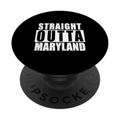 Straight Outta Maryland, EE. UU., State Pride Travel Vintage PopSockets PopGrip Intercambiable