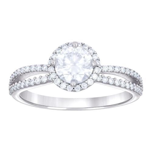 Bague de fiançailles moissanite 1,35 ct en argent 925 taille 7 pour femme