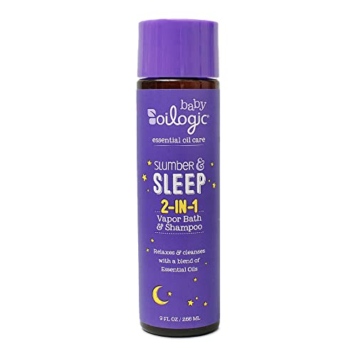 Image of Oilogic Slumber & Sleep Essential Oil Vapor Bath Relief for Babies & Toddlers - Made with 100% Pure and Natural Blend of Essential Oils, Lavender, Chamomile - 266ml (9 fl oz)