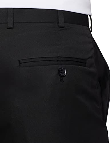 Image of PARK AVENUE Men Men's PLEATLESS Smart FIT Black Formal Trouser