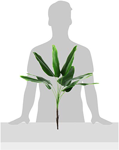 Artificial Plants Tropical Leaves Banana Tree Faux Palm Leaf Bird Of Paradise Plant Fake Leaves Greenery Shrubs Indoor Outside Home Garden Office Verandah Wedding Décor #TOP5