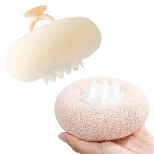Esponjas de baño para ducha tipo girasol | 2 en 1 2 piezas cepillo de limpieza con para hotel viajes spa casa gimnasio tiempo de baño después del entrenamiento niña