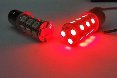 Ledin 2X Red 1157 High Power 18 Smd Led Tail Light Bulbs Bay15D 7528 2357 #TOP2