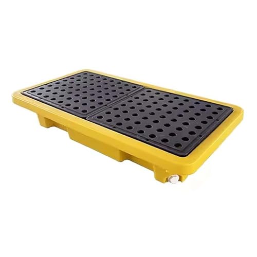 Paleta con rejilla para control de líquidos y contención segura de derrames industriales