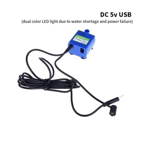 Bomba de agua con luz LED para fuente de gatos miniatura 2