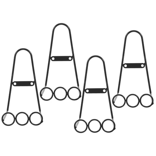 VINTORKY Decorative Plate Wall Mount 4pcs Metal Frame Holder Stand for Art Display and Wall Decor