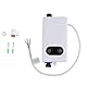 Mini Edelstahl Elektrischer Warmwasserbereiter Safe 3400W Sofortheizung für Küchen Badezimmer öffentliche Toilette Abs Silber