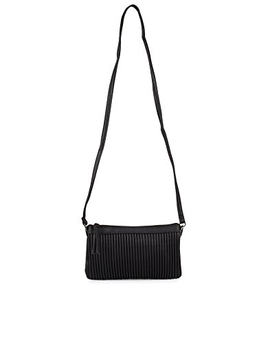 Sac cross over PIECES Pcelios noir avec poches à anse pratiques
