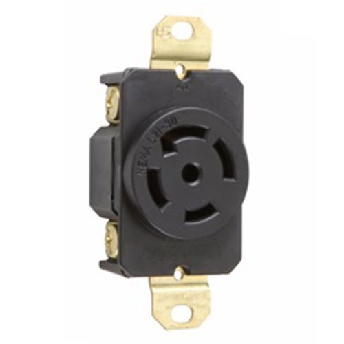 OCS Parts OCSParts L21-30LR Grounding Locking Receptacle, 30A 120/208V AC, 4 Pole 5 Wire, cUL Listed, NEMA L21-30