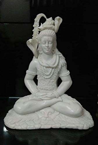Image of Handicrated Marble Shiv ji Statue Shankar Bhagwan Murti for Home /Temple (11x6x15-Inch)
