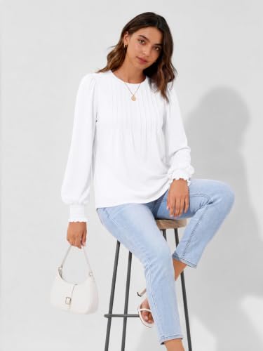 Image of AUTOMET Womens Long Sleeve Shirts Fall Blouses Tops Business Casual Outfits