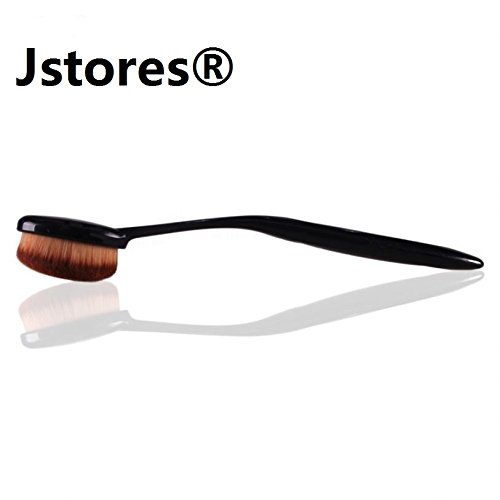 Jstores Pro Cosmetic Makeup Face Powder Blusher Toothbrush Curve Brush Foundation Tool-Black